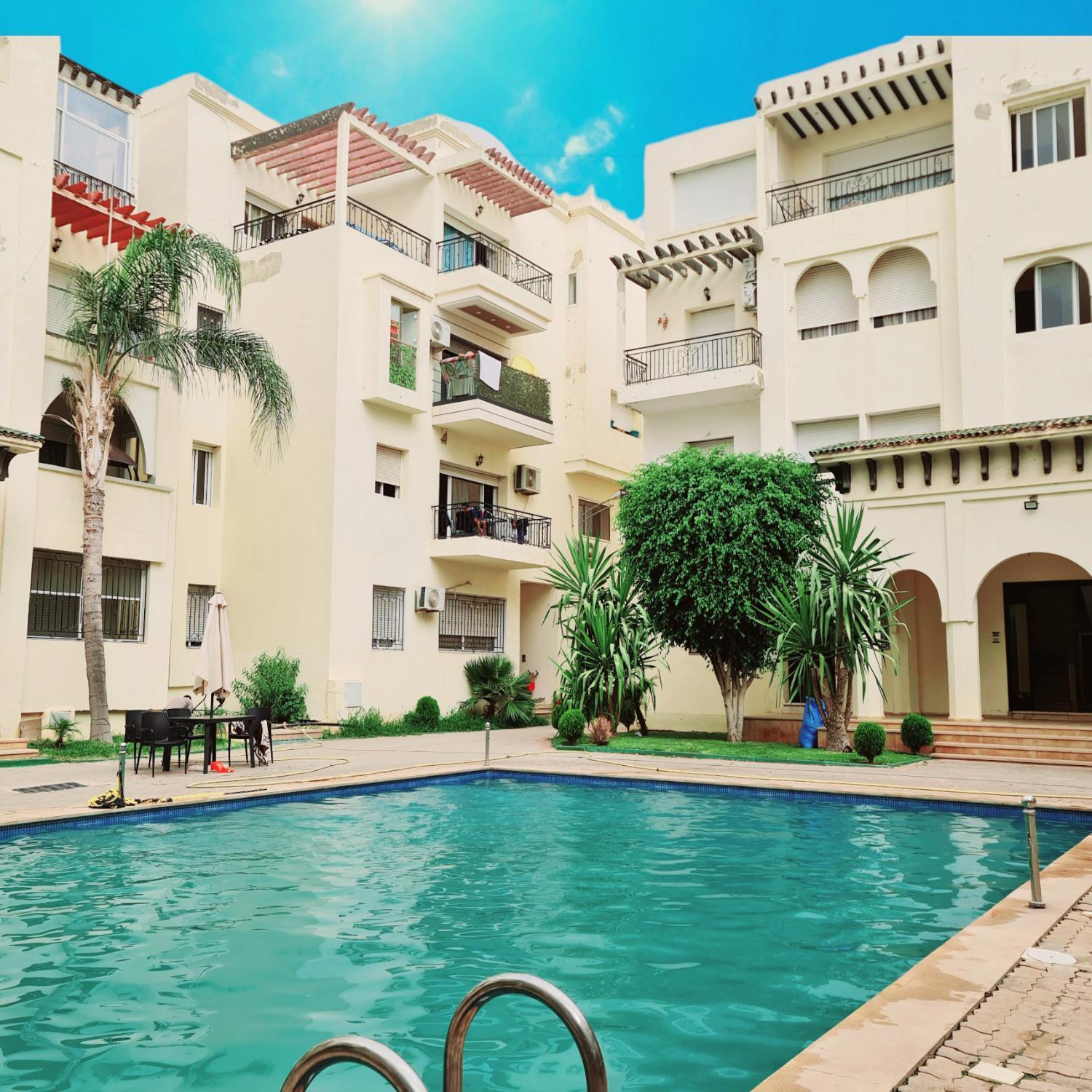 Fes Urban Apartment - Urban Elegance With Garden And Pool Access エクステリア 写真